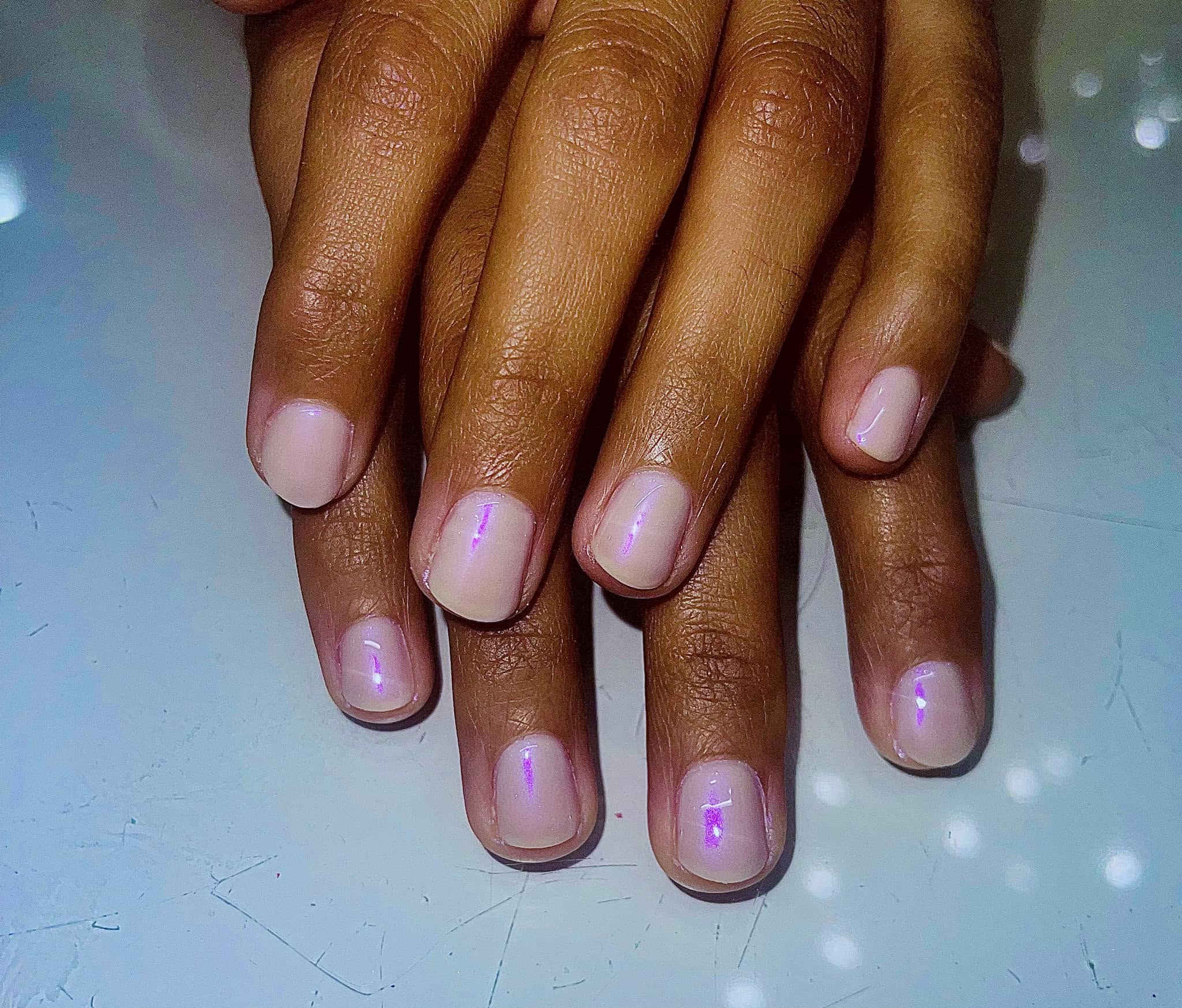 Soft natural pink manicure by The Nail Spot